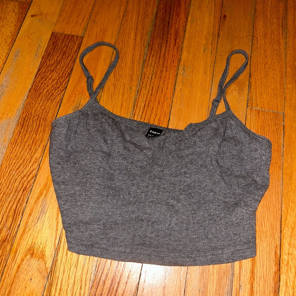 Shein grey crop top